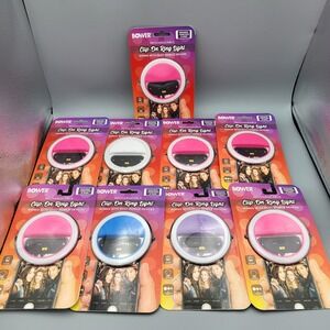 Lot of 9 - Bower Clip-On Ring Light Selfie Phone Light 36 LEDs - Rechargeable